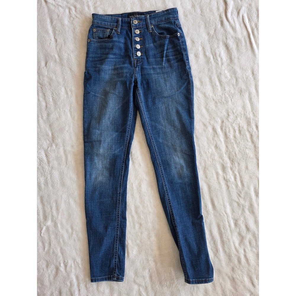 Lucky Brand Bridgette Skinny Jeans Medium Wash Button Fly Women's Size 0